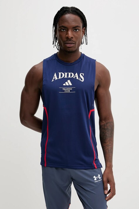 adidas Performance tricou de antrenament Designed for Training culoarea bleumarin, JI6354