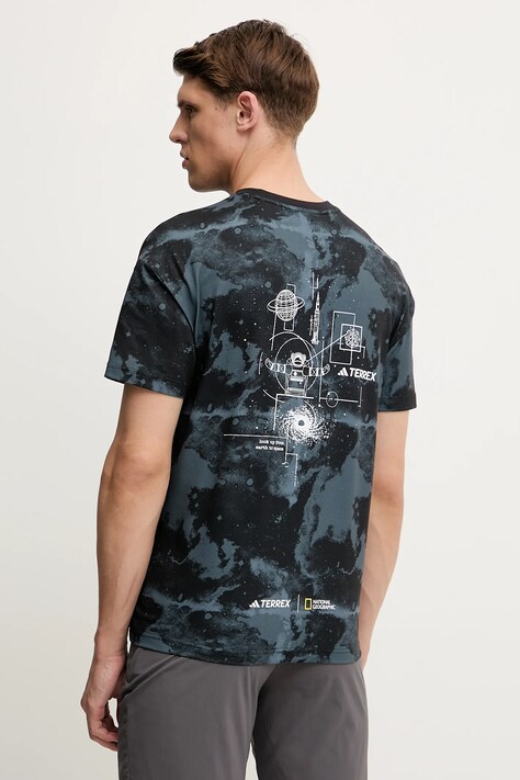adidas TERREX tricou sport x National Geographic culoarea negru, cu imprimeu, JD5959