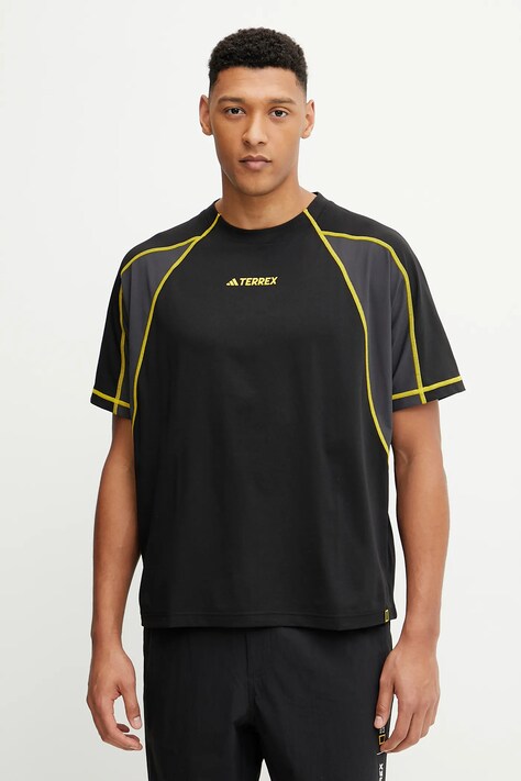 adidas TERREX tricou sport x National Geographic culoarea negru, uni, JP1299