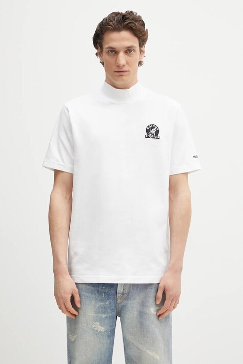 Бавовняна футболка adidas Originals GRFX TEE чоловіча колір білий з аплікацією JC8367