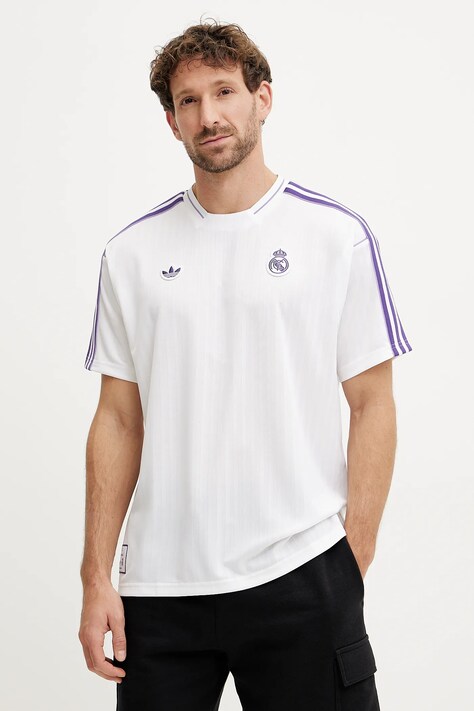 Tričko adidas Originals REAL ICON JSY bílá barva, s aplikací, JF2581