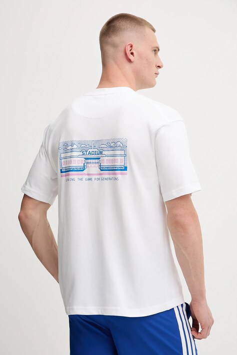 Hummel t-shirt bawełniany męski kolor biały wzorzysty 227559