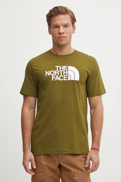 Tričko The North Face Easy pánske, zelená farba, s potlačou, NF0A8A6CTOE1