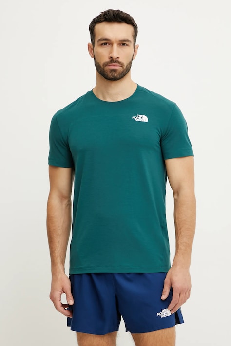The North Face t-shirt sportowy Lightning Alpine kolor zielony gładki NF0A87H76GI1