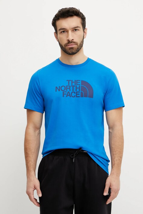 Tričko The North Face Easy modrá barva, s potiskem, NF0A8A6CB3N1