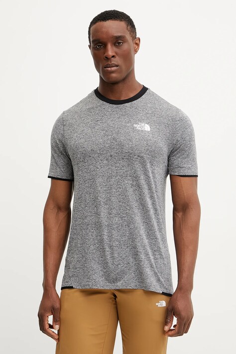 The North Face tricou sport Valday Tech culoarea gri, melanj, NF0A8BT8AAQ1