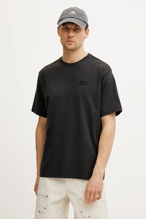 The North Face cotton t-shirt Nature Relaxed men’s black color smooth NF0A8BVYJK31
