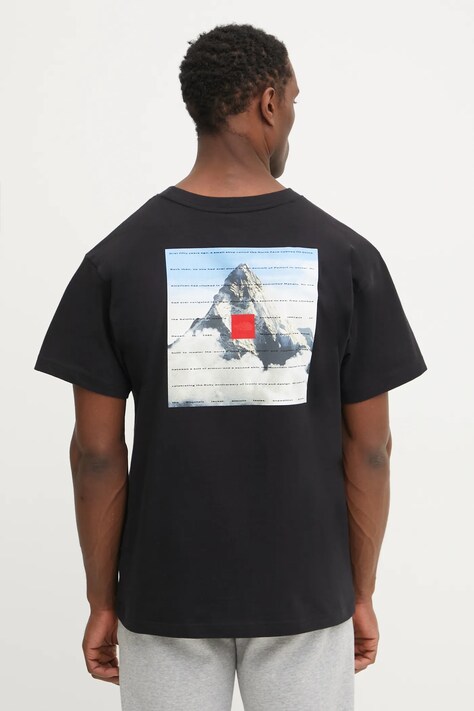 Bombažna kratka majica The North Face moška, črna barva, NF0A8BXYJK31