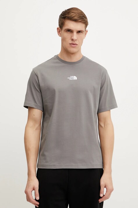 The North Face tricou din bumbac Heritage Graphic Relaxed barbati, culoarea gri, cu imprimeu, NF0A8C3Q0UZ1