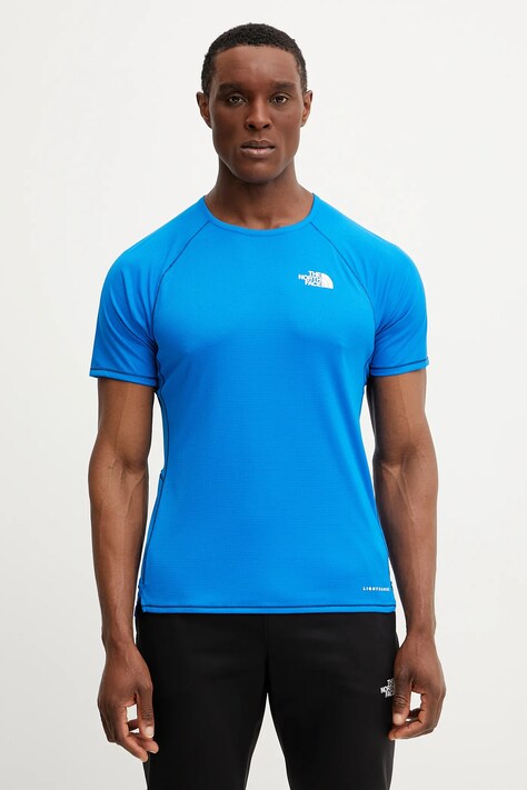 Sportovní triko The North Face Sunriser modrá barva, NF0A8BBPT4S1