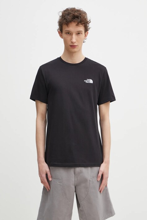 The North Face tricou din bumbac Reflective Box barbati, culoarea negru, cu imprimeu, NF0A8C4VU1H1