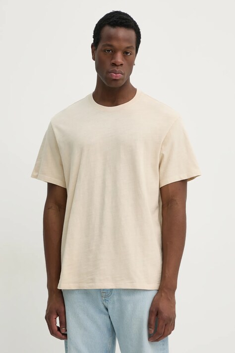 Levi's t-shirt bawełniany THE ESSENTIAL TEE męski kolor beżowy gładki A3328