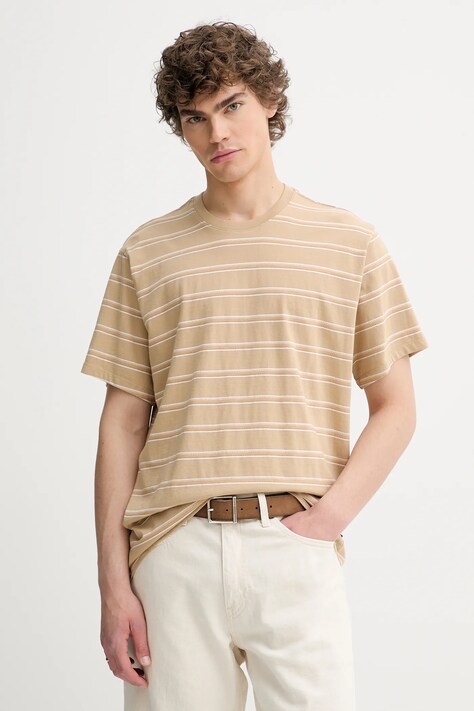 Levi's t-shirt bawełniany THE ESSENTIAL TEE męski kolor beżowy gładki A3328