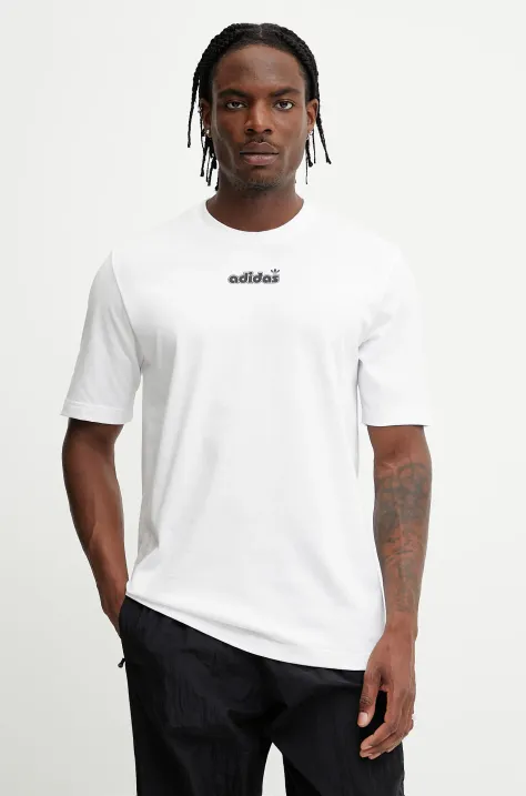 Pamučna majica adidas Originals GRFX Tee boja: bijela, s tiskom, JC8379