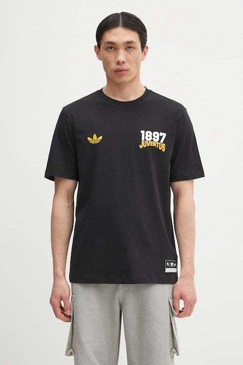 Βαμβακερό μπλουζάκι adidas Performance Juventus VRCT T-shirt ανδρικό, χρώμα: μαύρο, JL6114