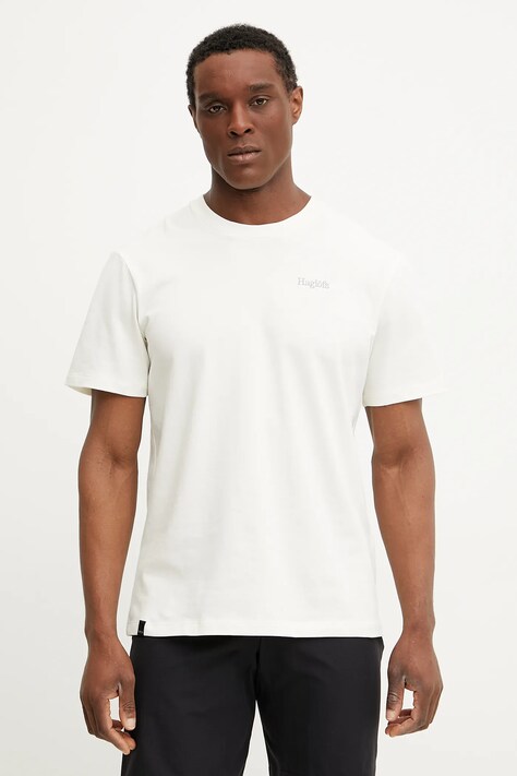Haglöfs tricou barbati, culoarea bej, neted, 607658