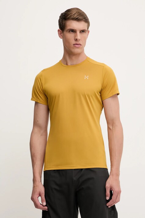 Haglöfs tricou L.I.M culoarea galben, uni, 607861