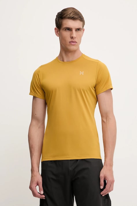 Haglöfs t-shirt L.I.M męski kolor żółty gładki 607861