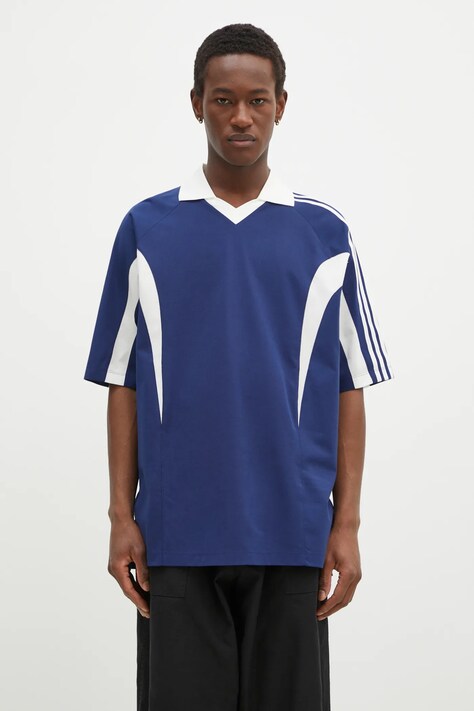 Тениска Y-3 Cut Line Tee в синьо с изчистен дизайн JM8338