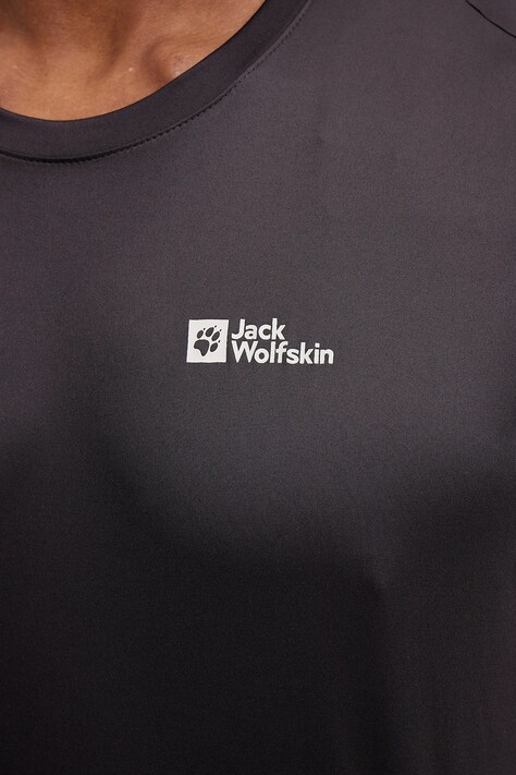 Jack Wolfskin футболка для трекінгу чоловіча Tech — SS25-TSM188, чорний — фото 5