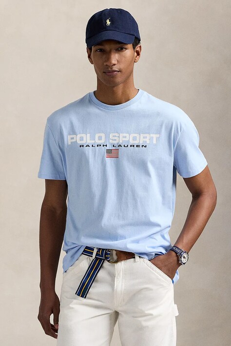 Polo Ralph Lauren tricou din bumbac cu imprimeu, 710880627
