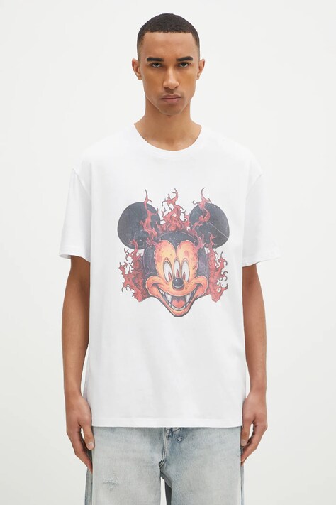 KSUBI pamut póló Fuego Biggie fehér, férfi, mintás, MPS25TE044