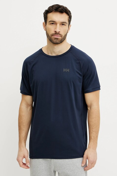 Tričko Helly Hansen HP OCEAN tmavomodrá barva, s potiskem, 34418
