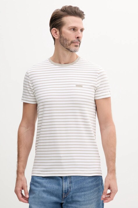 Calvin Klein tricou barbati, culoarea bej, modelator, K10K114177