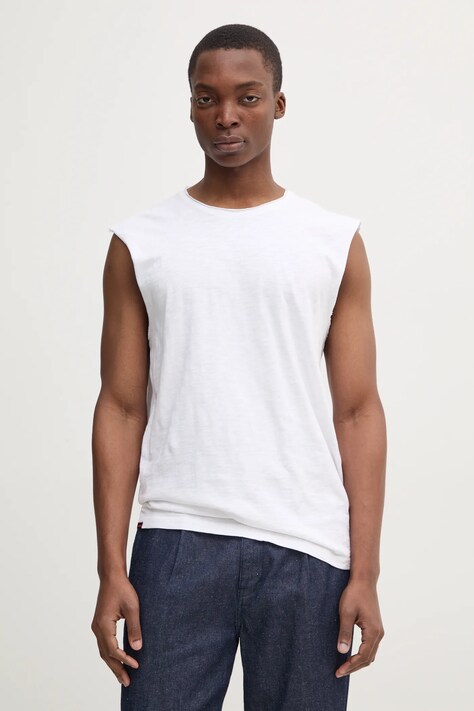 Superdry tricou barbati, culoarea alb, M6010897A-01C