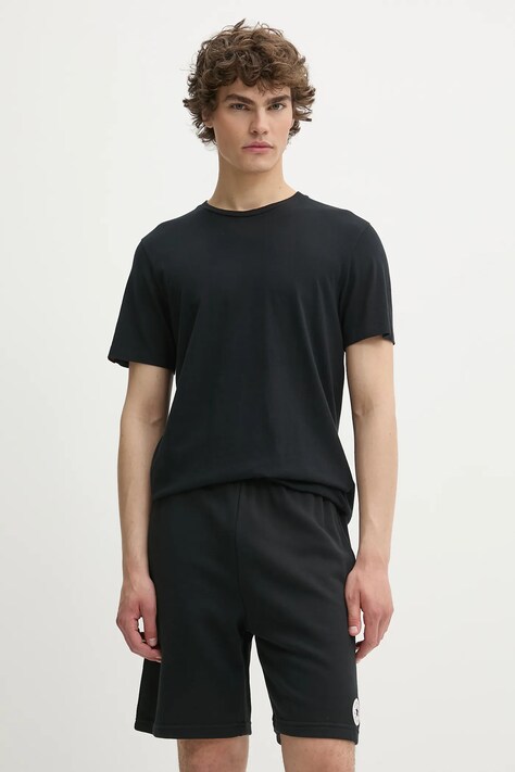 Superdry tricou din bumbac culoarea negru, neted, M1012226A-12A