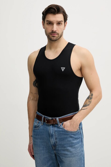 Tričko Guess CALEB 2-pack černá barva, U97G15 KCD31