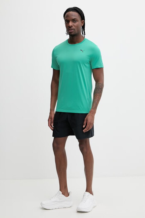 Puma t-shirt treningowy Tad Essentials kolor zielony gładki 525908