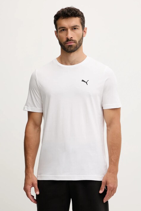 Puma t-shirt męski kolor biały gładki 682538