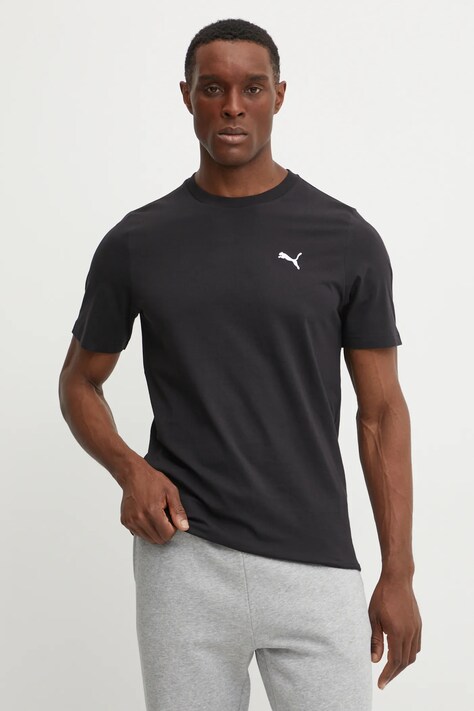 Puma tricou barbati, culoarea negru, neted, 682538