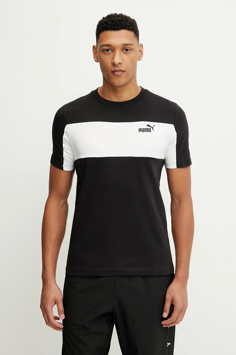 Хлопковая футболка Puma цвет чёрный узор 684685
