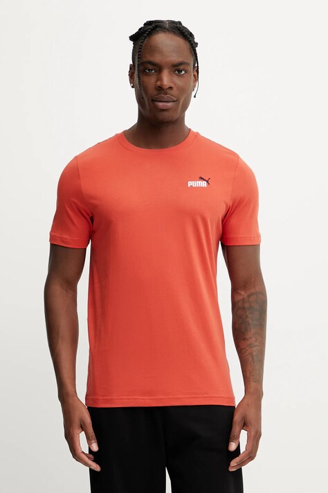 Puma tricou din bumbac culoarea rosu, cu imprimeu, 684717