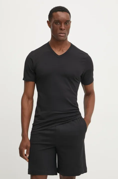 Calvin Klein Underwear t-shirt 3-pack męski kolor czarny gładki LV00NB4186