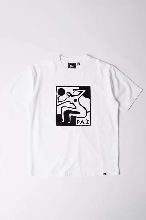 by Parra t-shirt bawełniany Ball sports męski kolor biały z nadrukiem 53221