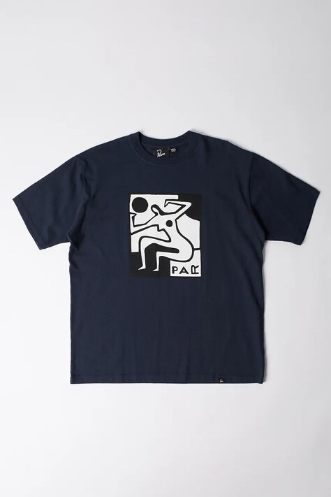 by Parra cotton t-shirt Ball sports men’s navy blue color with a print 53220