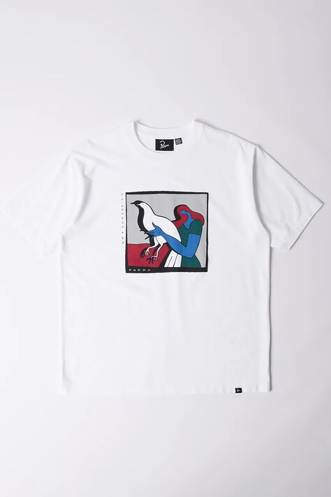 by Parra t-shirt bawełniany Look at it męski kolor biały 53301