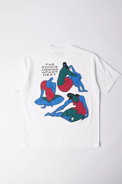 by Parra t-shirt The broken door męski kolor biały 53400