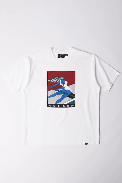 by Parra t-shirt bawełniany Into nowhere męski kolor biały 53410