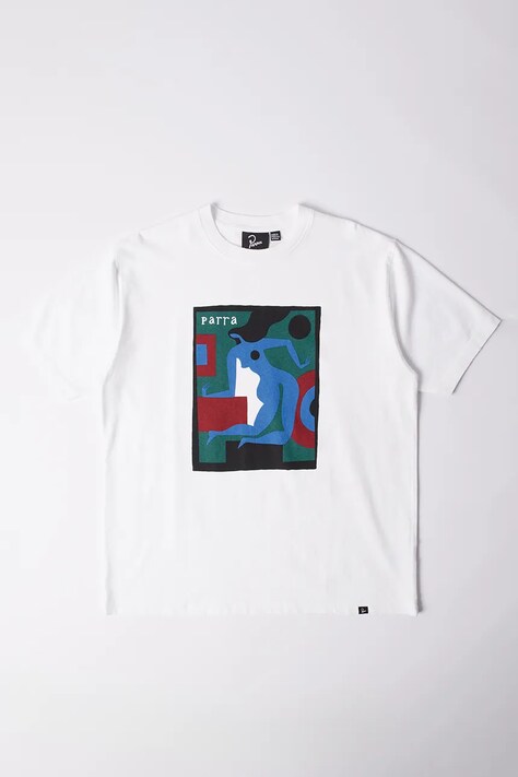 by Parra t-shirt bawełniany Room fever męski kolor biały 53510