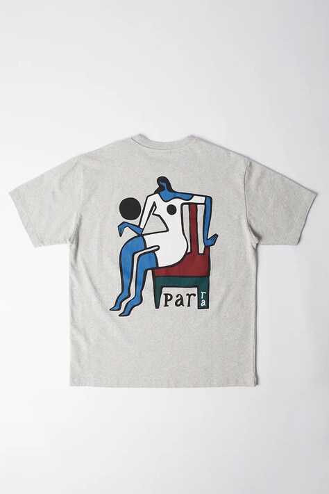 by Parra t-shirt bawełniany Chair baller męski kolor szary 53516