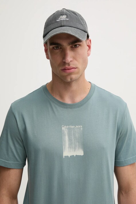 Calvin Klein Jeans t-shirt bawełniany męski kolor szary z nadrukiem J30J327522
