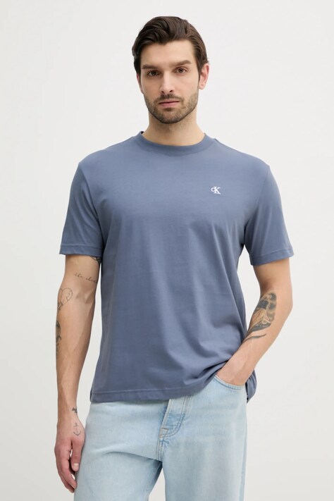 Calvin Klein Jeans tricou din bumbac bărbați, culoarea gri, cu imprimeu, J30J327473