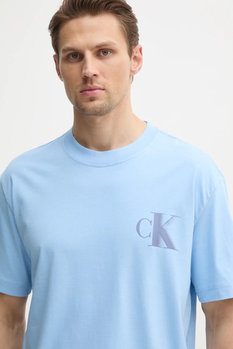 Хлопковая футболка Calvin Klein Jeans мужская с принтом J30J327475