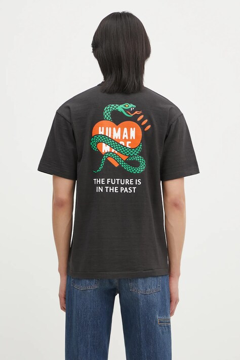 Βαμβακερό μπλουζάκι Human Made GRAPHIC T-SHIRT ανδρικό, χρώμα: μαύρο, HM29TE001