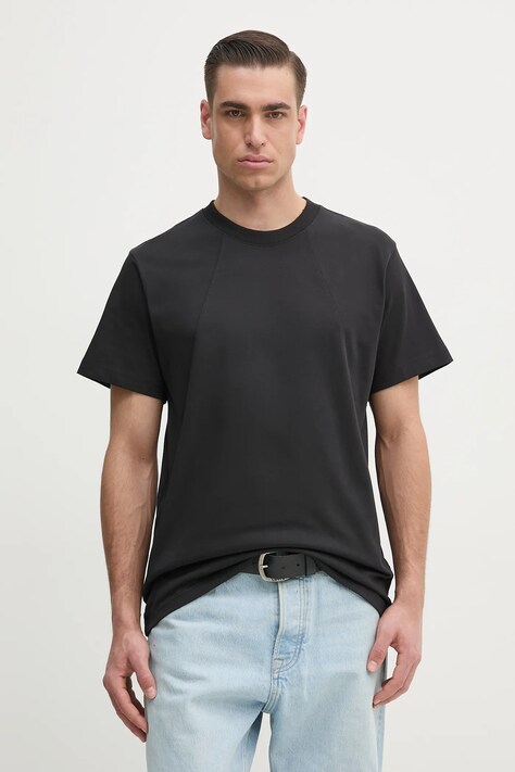 G-Star t-shirt bawełniany męski kolor czarny gładki D26449-C784