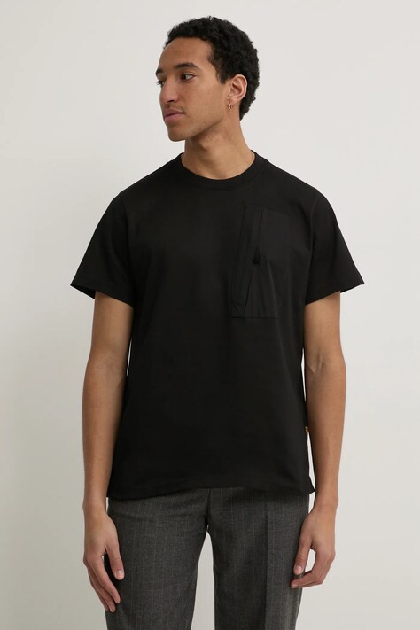 G-Star tricou din bumbac bărbați, culoarea negru, uni, D26545-D959